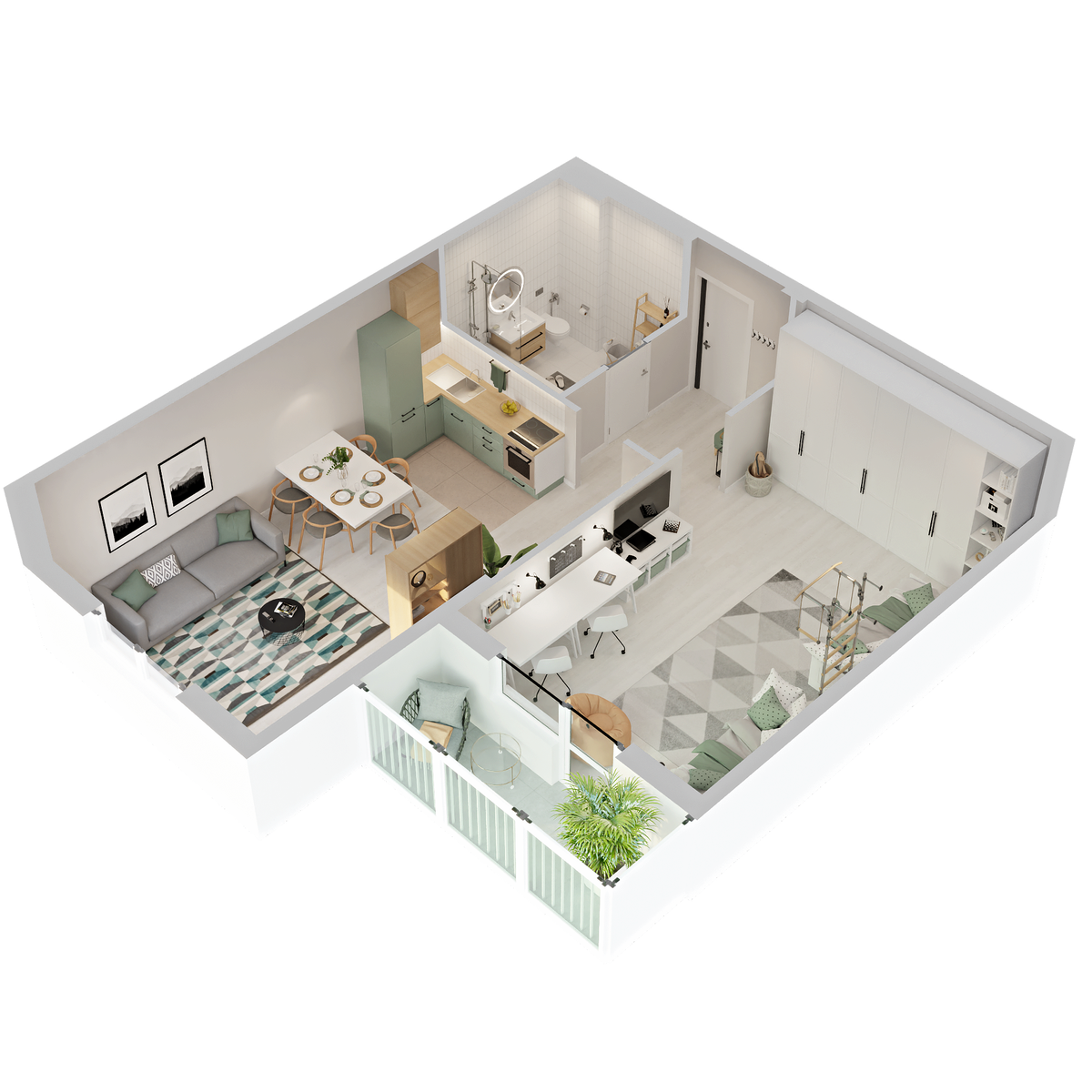 Планировка 2-комн. 3