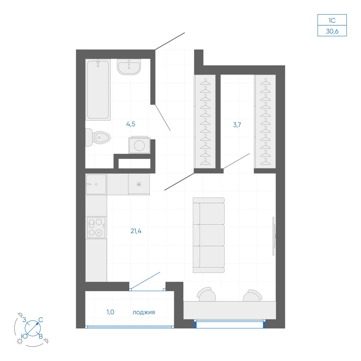 Планировка Студия