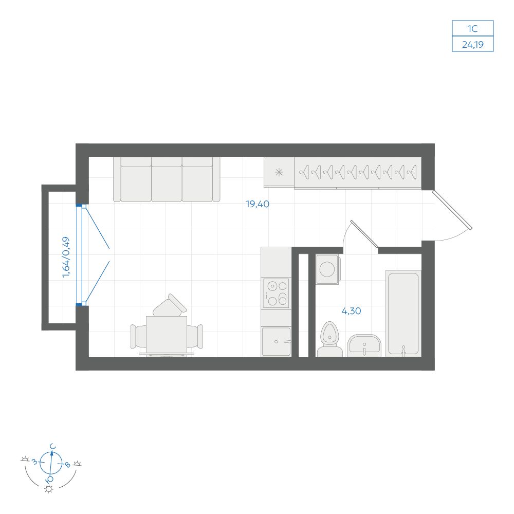 Планировка Студия