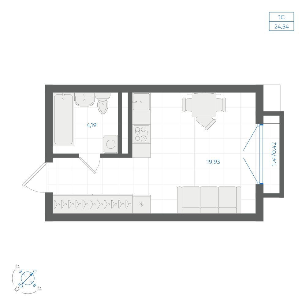 Планировка Студия