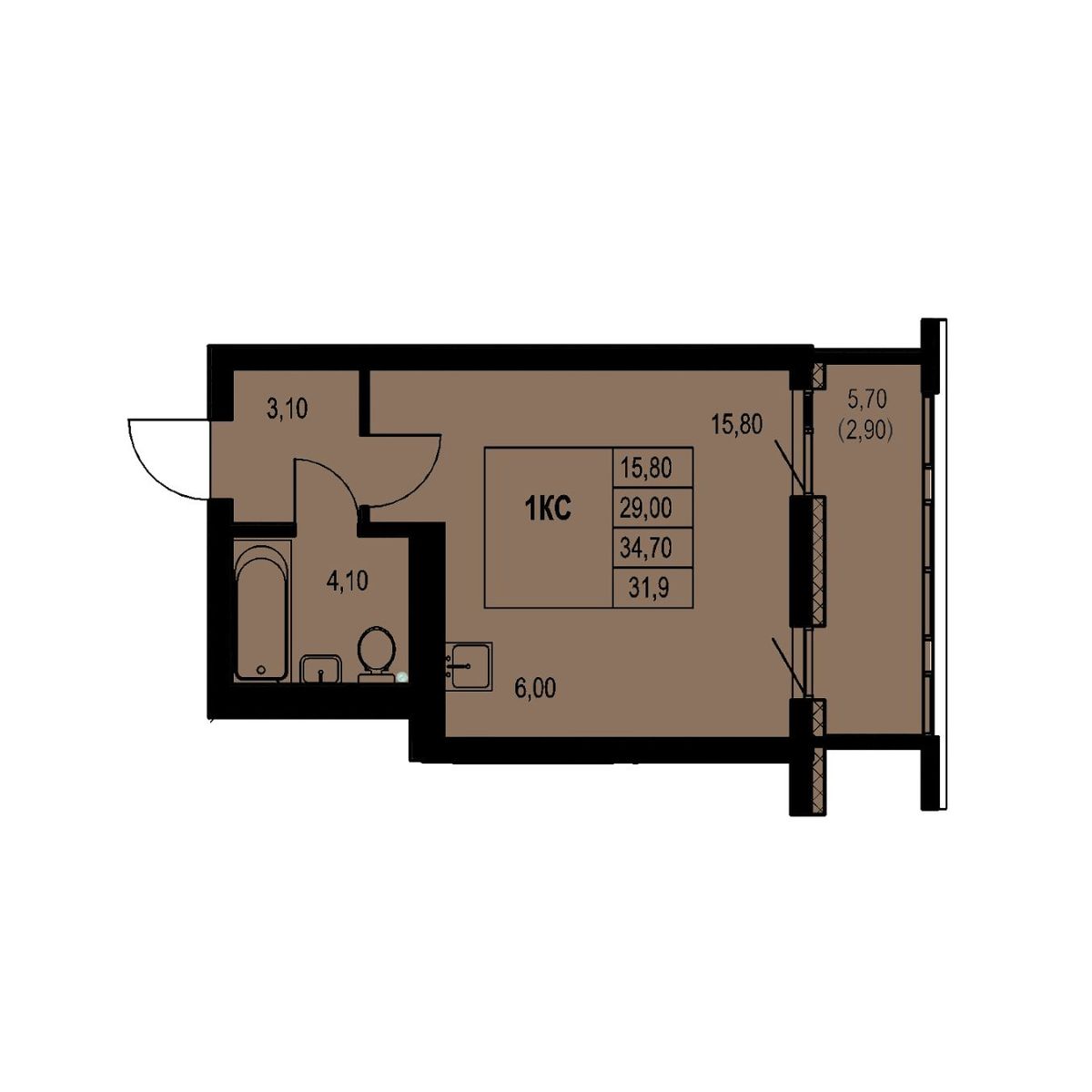 Планировка Студия