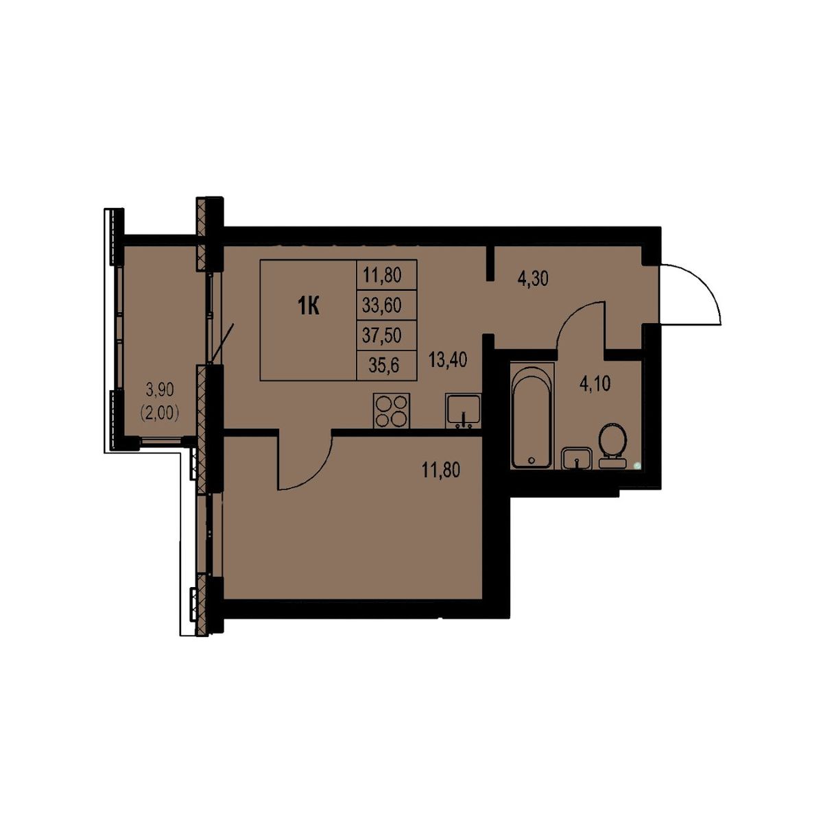 Планировка 1-комн.