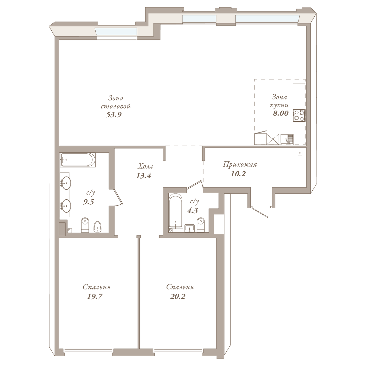 Планировка 2-комн.