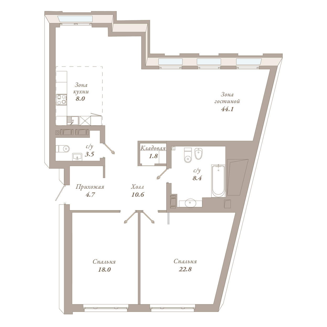 Планировка 2-комн.