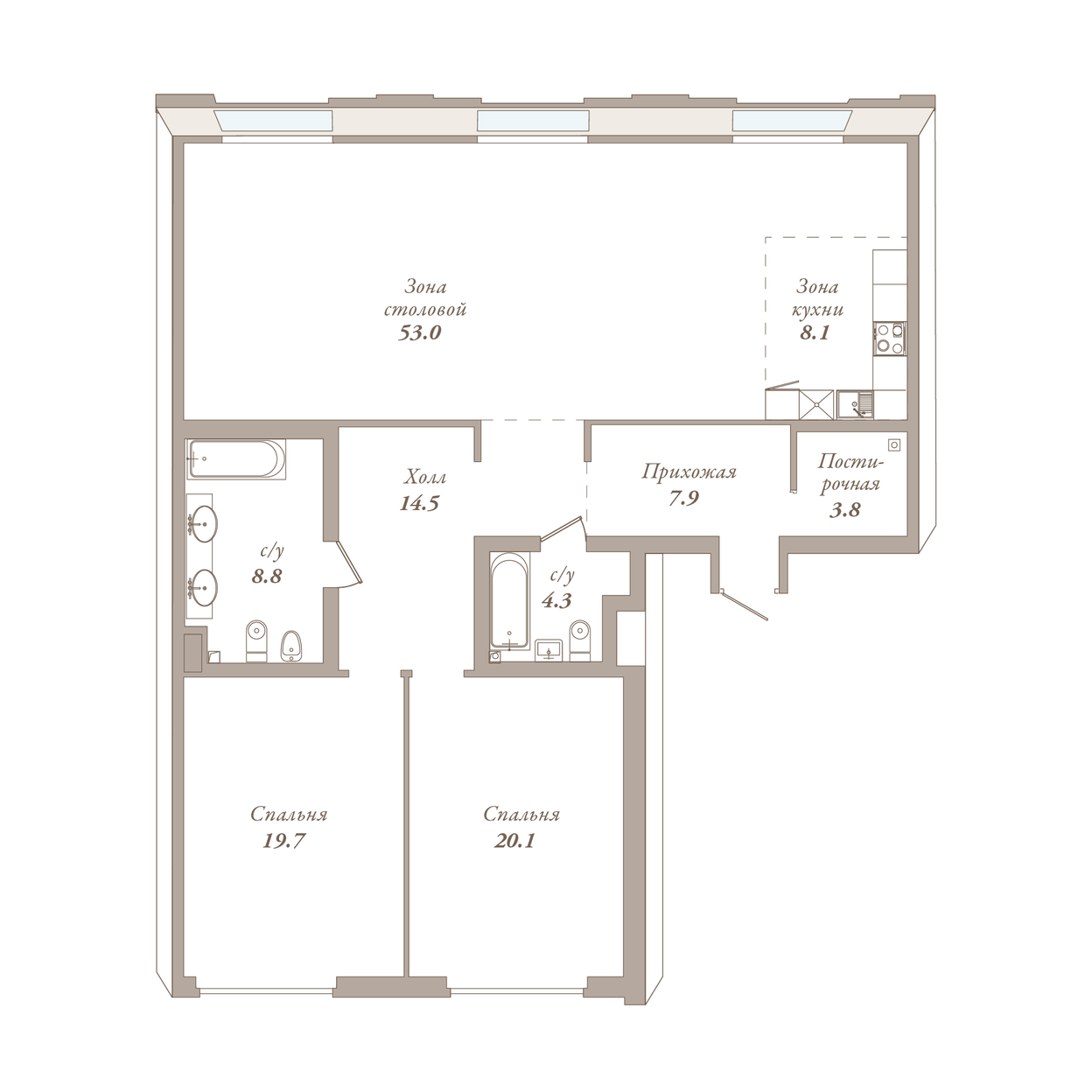 Планировка 2-комн.