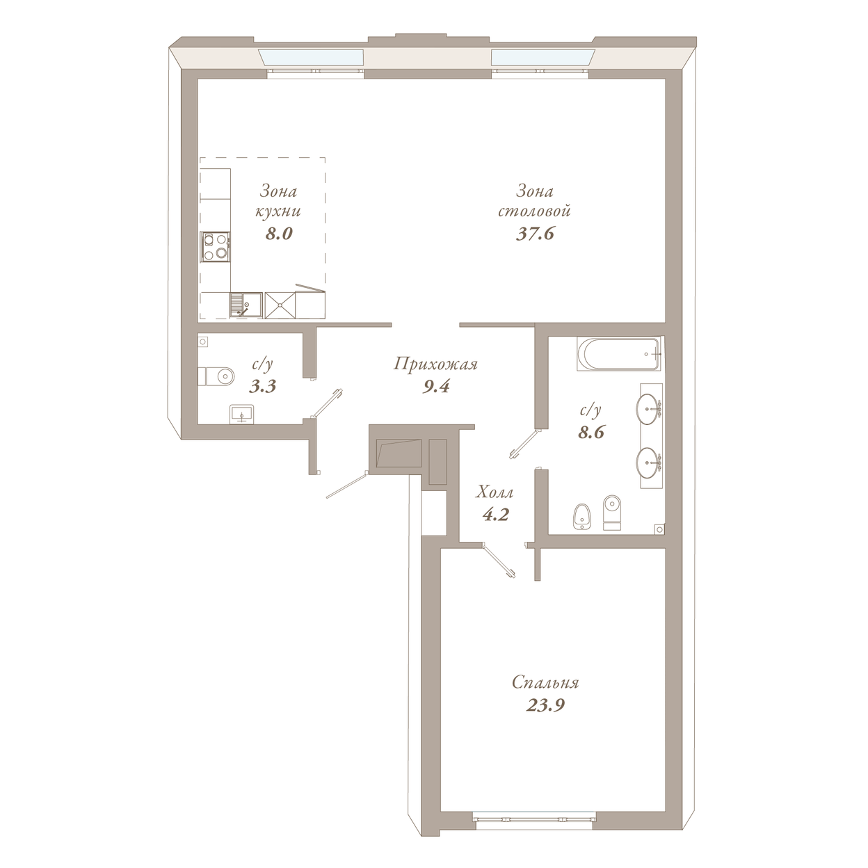 Планировка 1-комн.