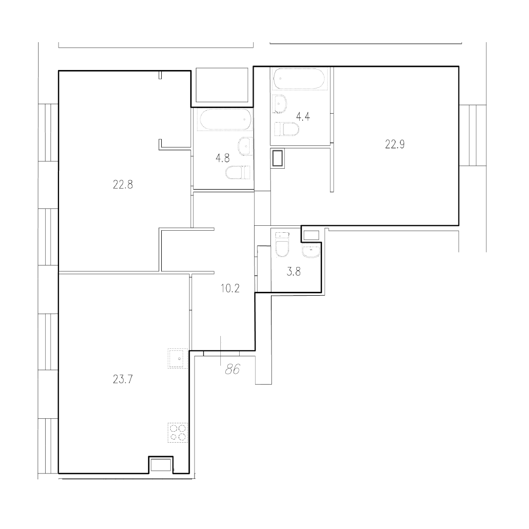 Планировка 2-комн.