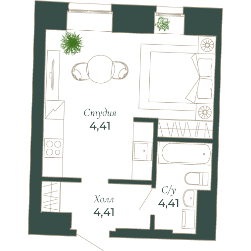 Планировка Студия
