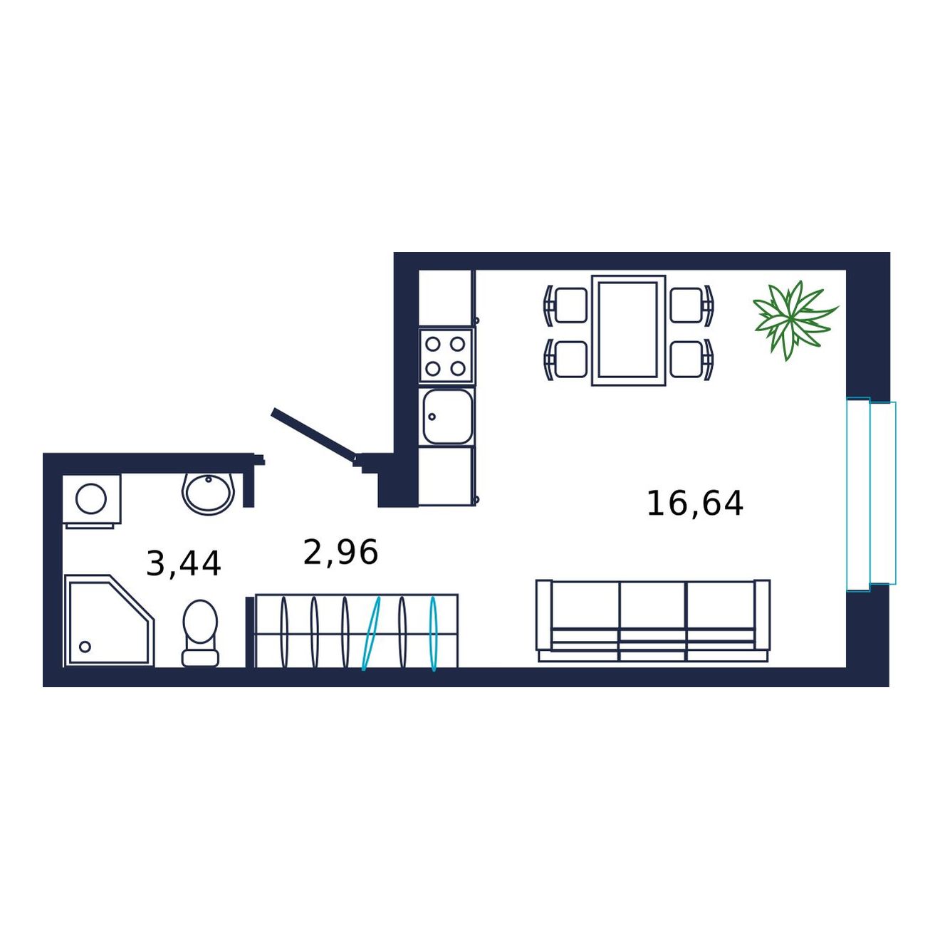 Планировка Студия