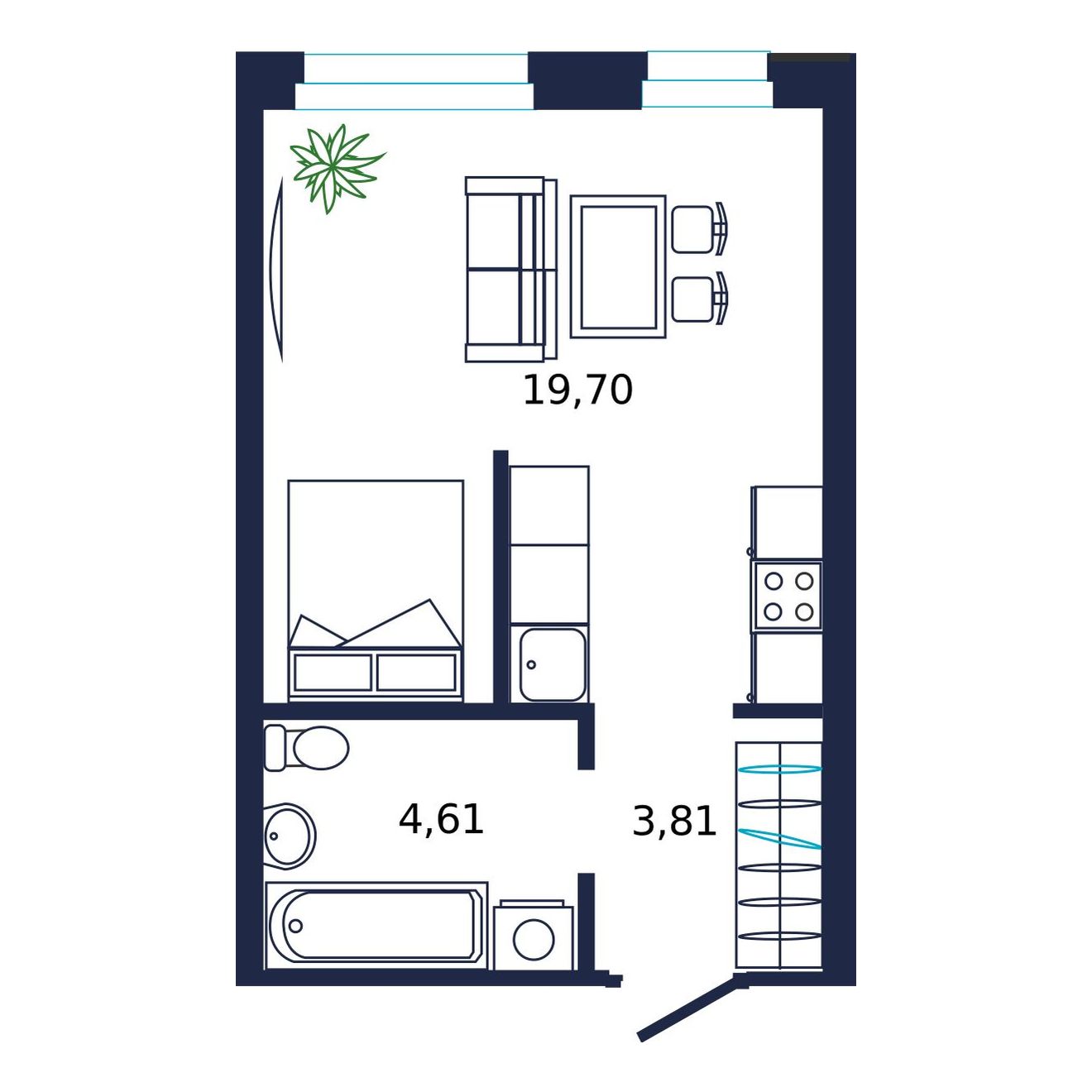 Планировка Студия