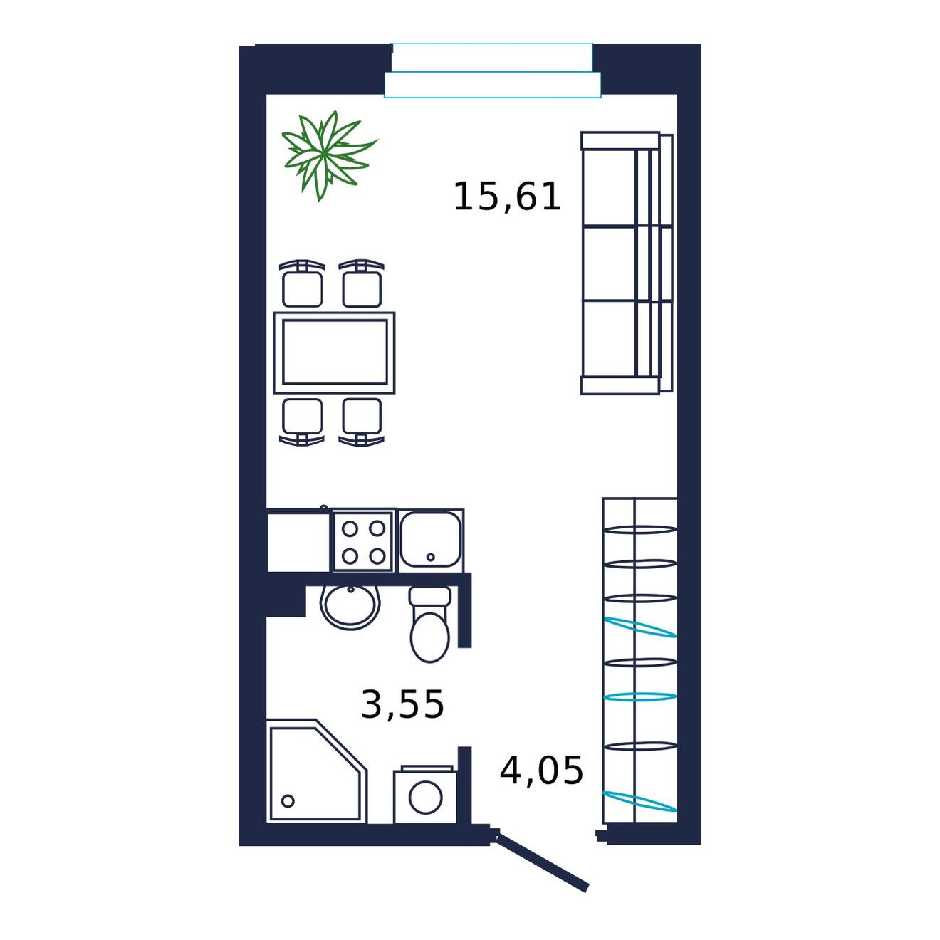 Планировка Студия