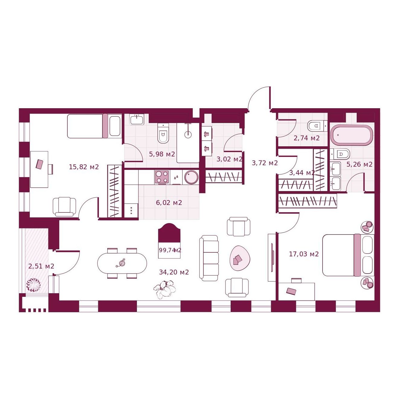Планировка 2-комн.