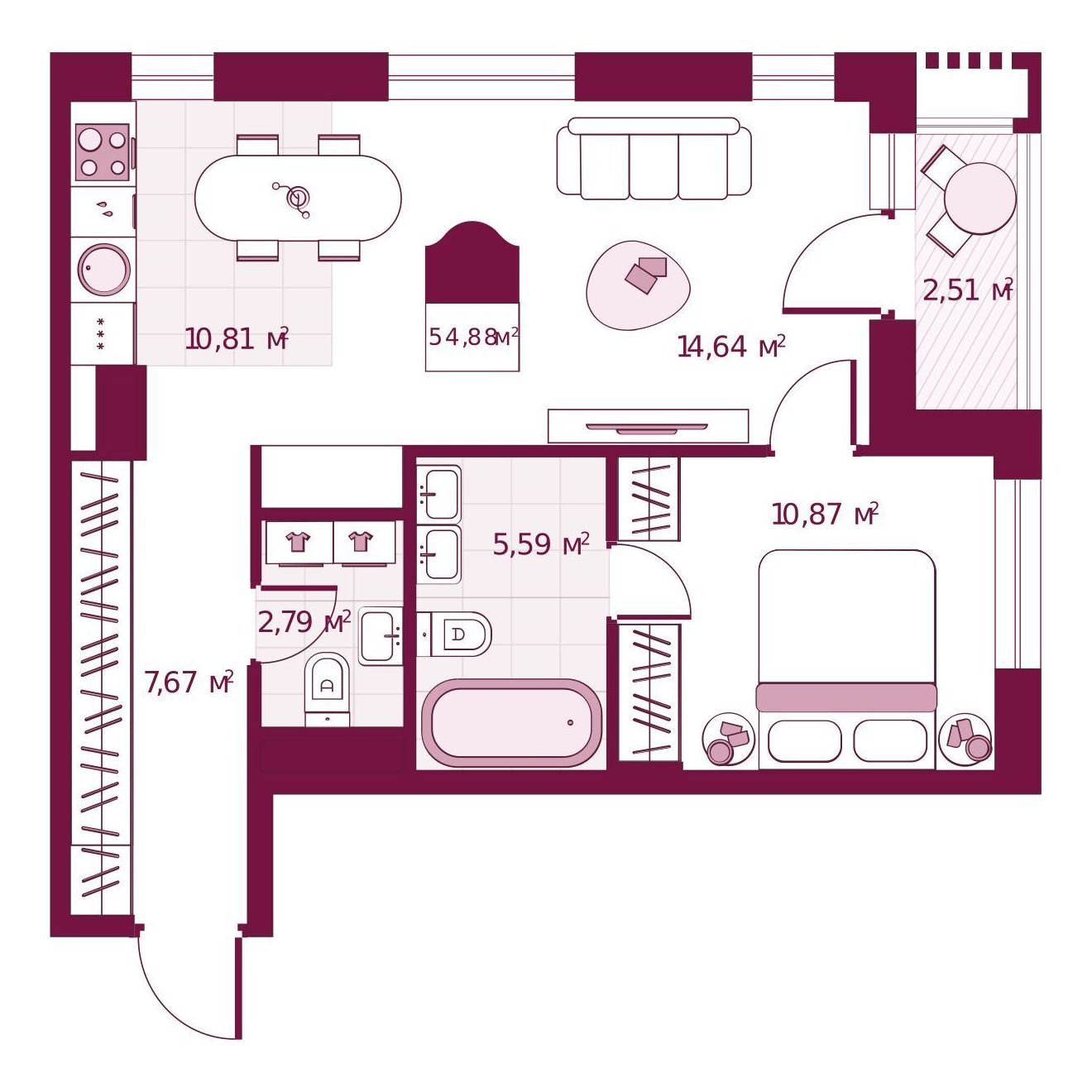Планировка 1-комн.