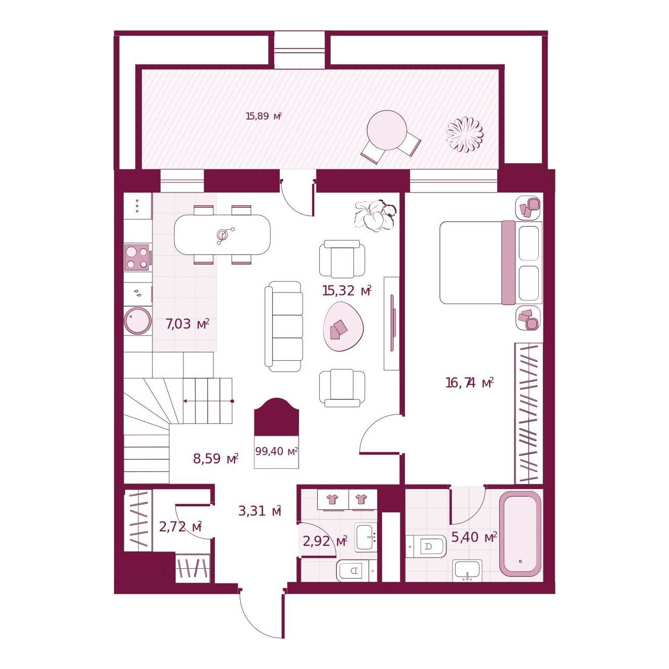 Планировка 1-комн.