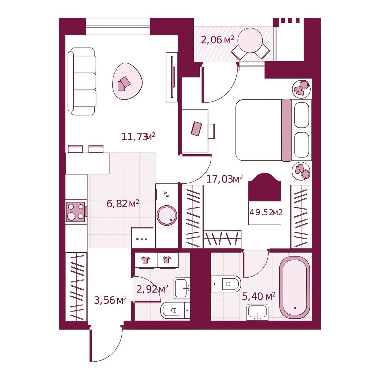 Планировка 1-комн.