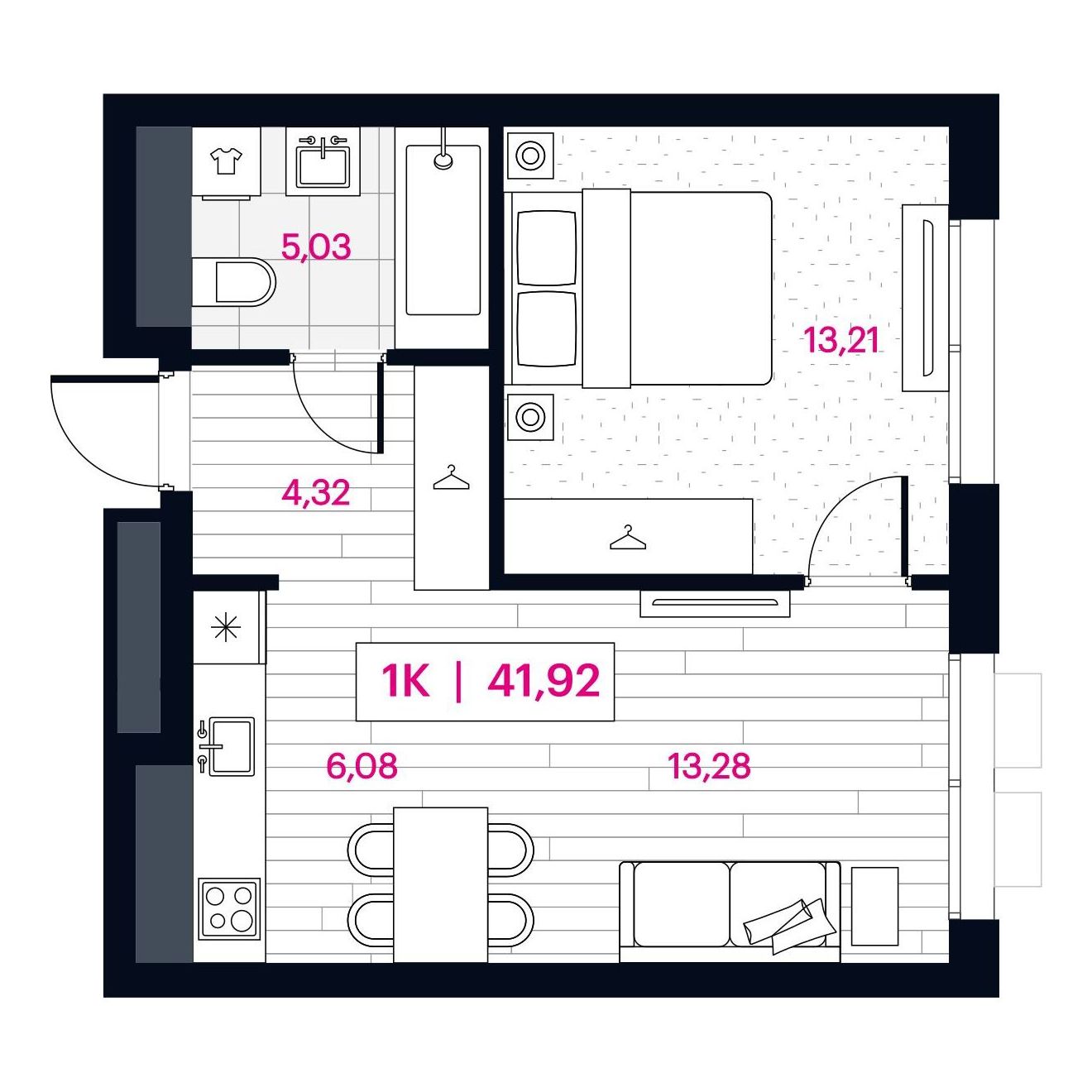 Планировка 1-комн.