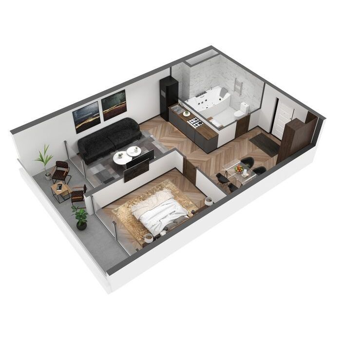 2-к, 61.8 м² · SkyPlaza