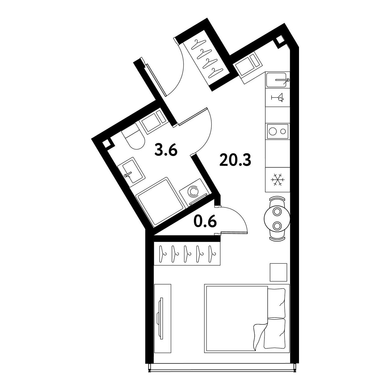 Планировка Студия
