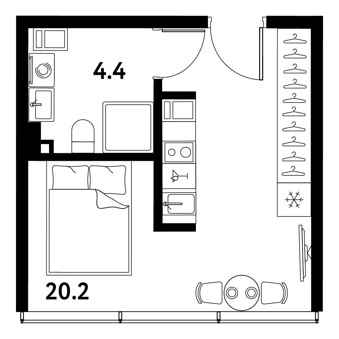 Планировка Студия