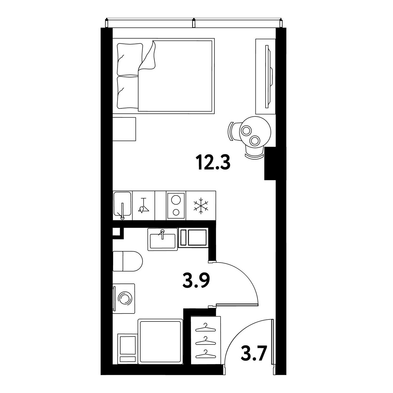Планировка Студия