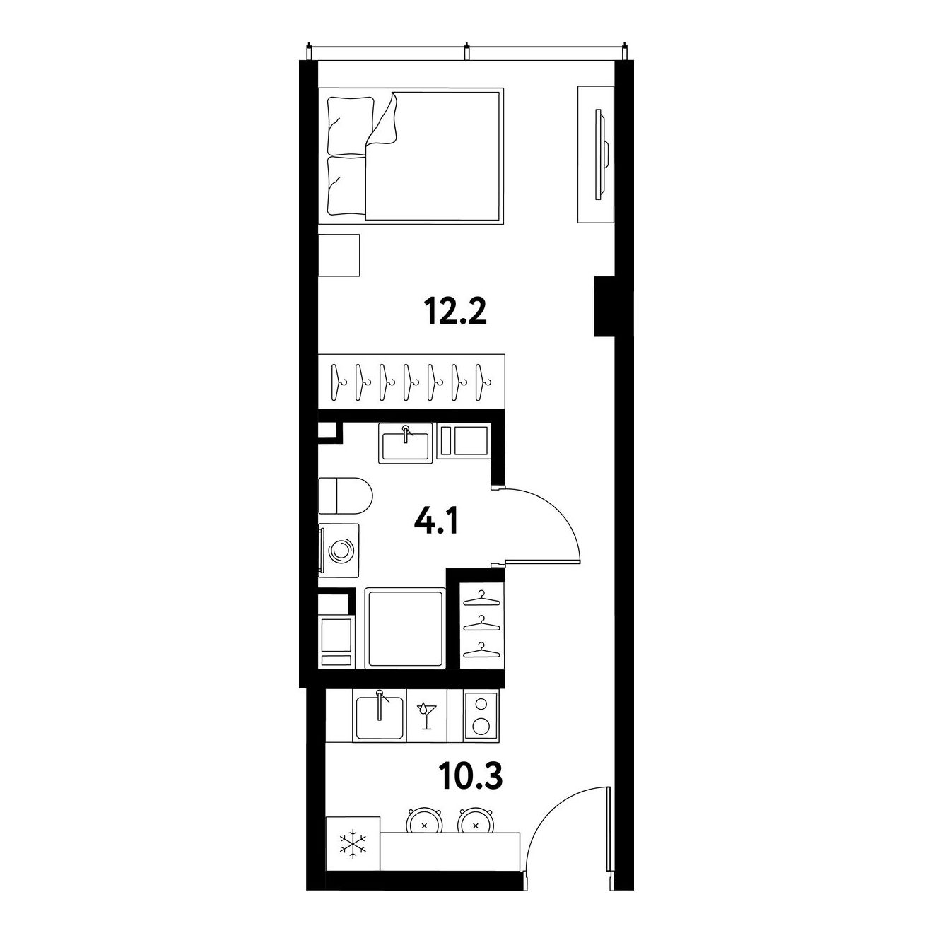 Планировка Студия