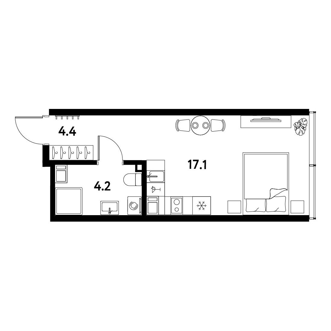 Планировка Студия