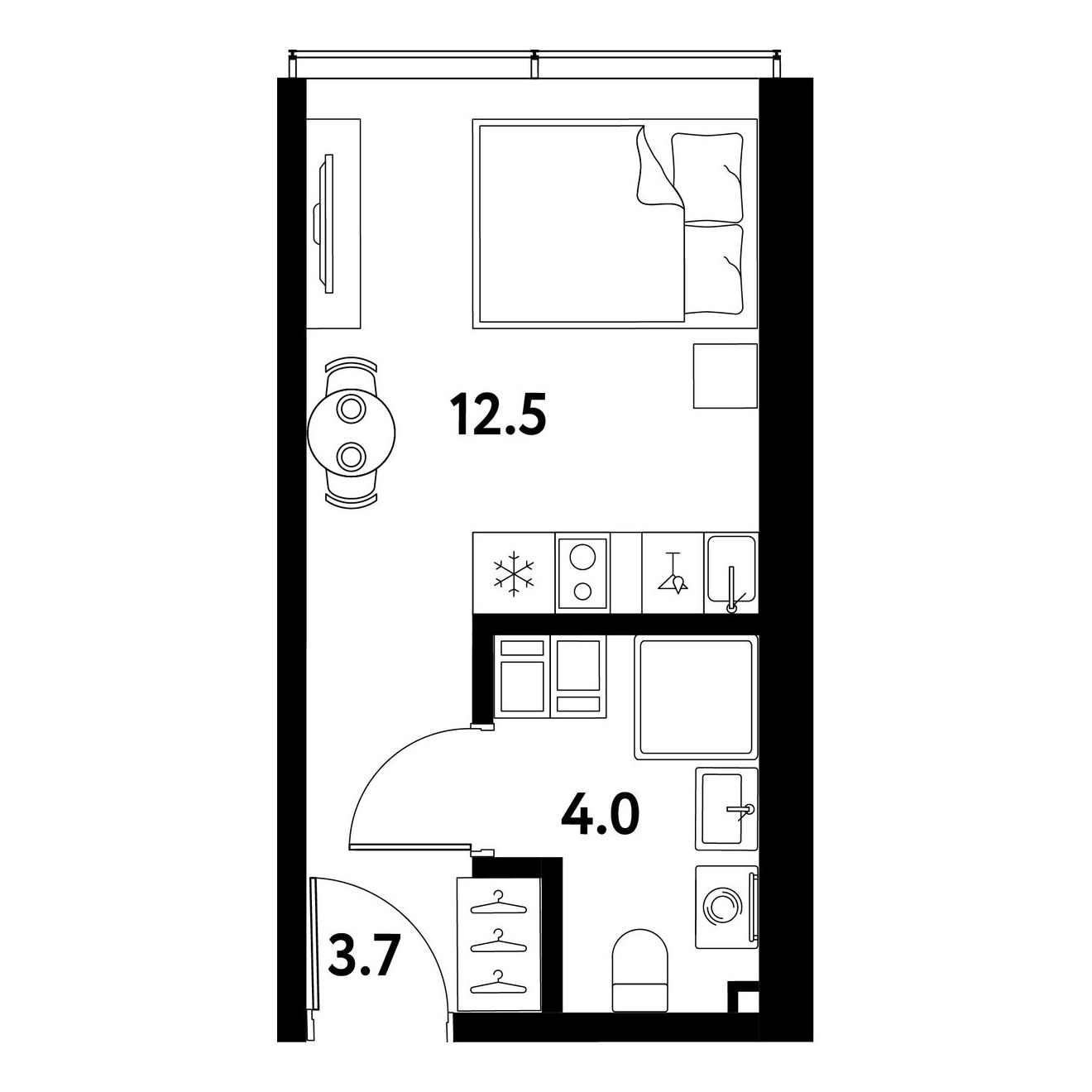 Планировка Студия