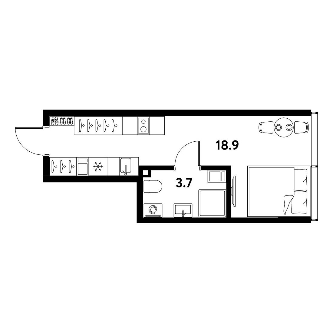 Планировка Студия