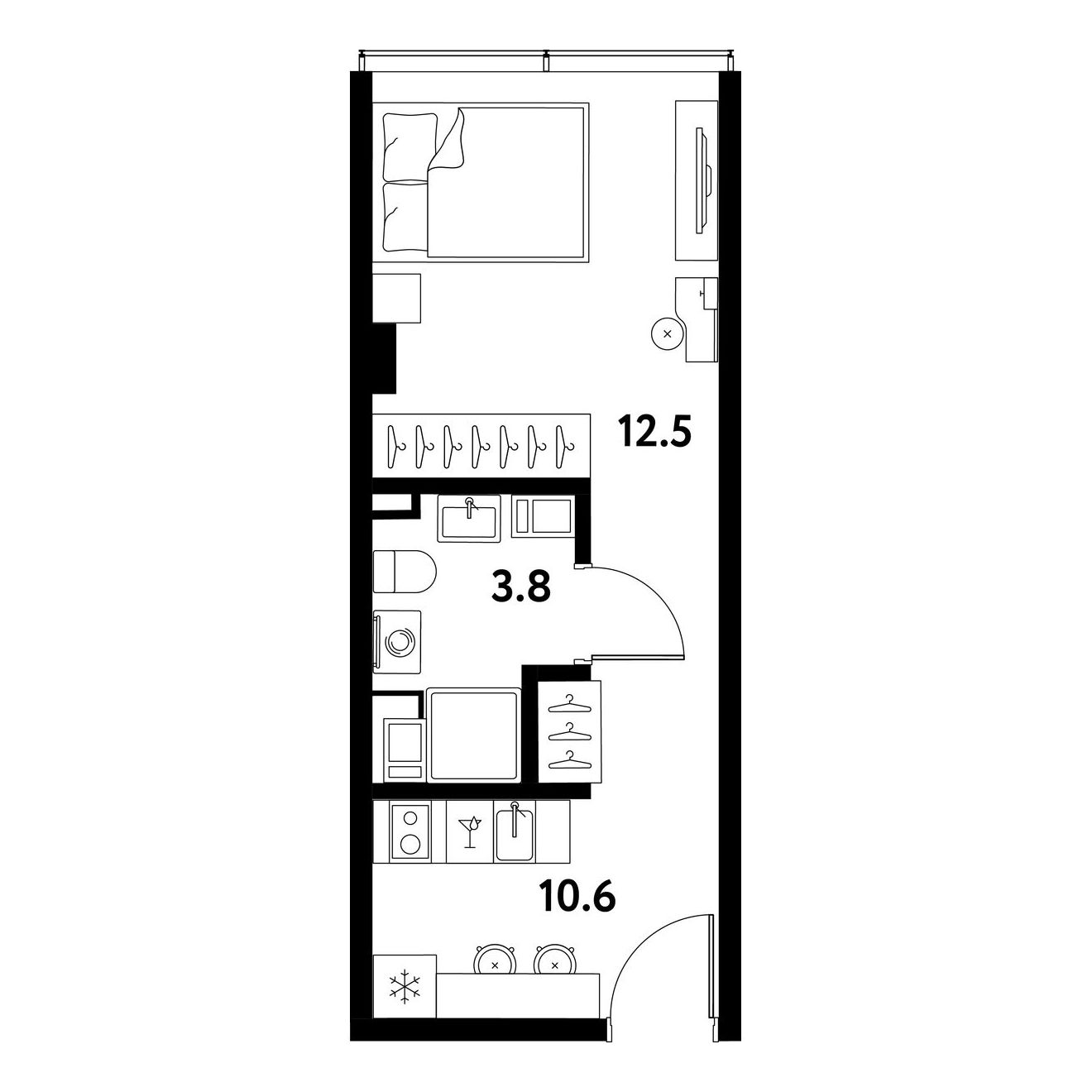 Планировка Студия