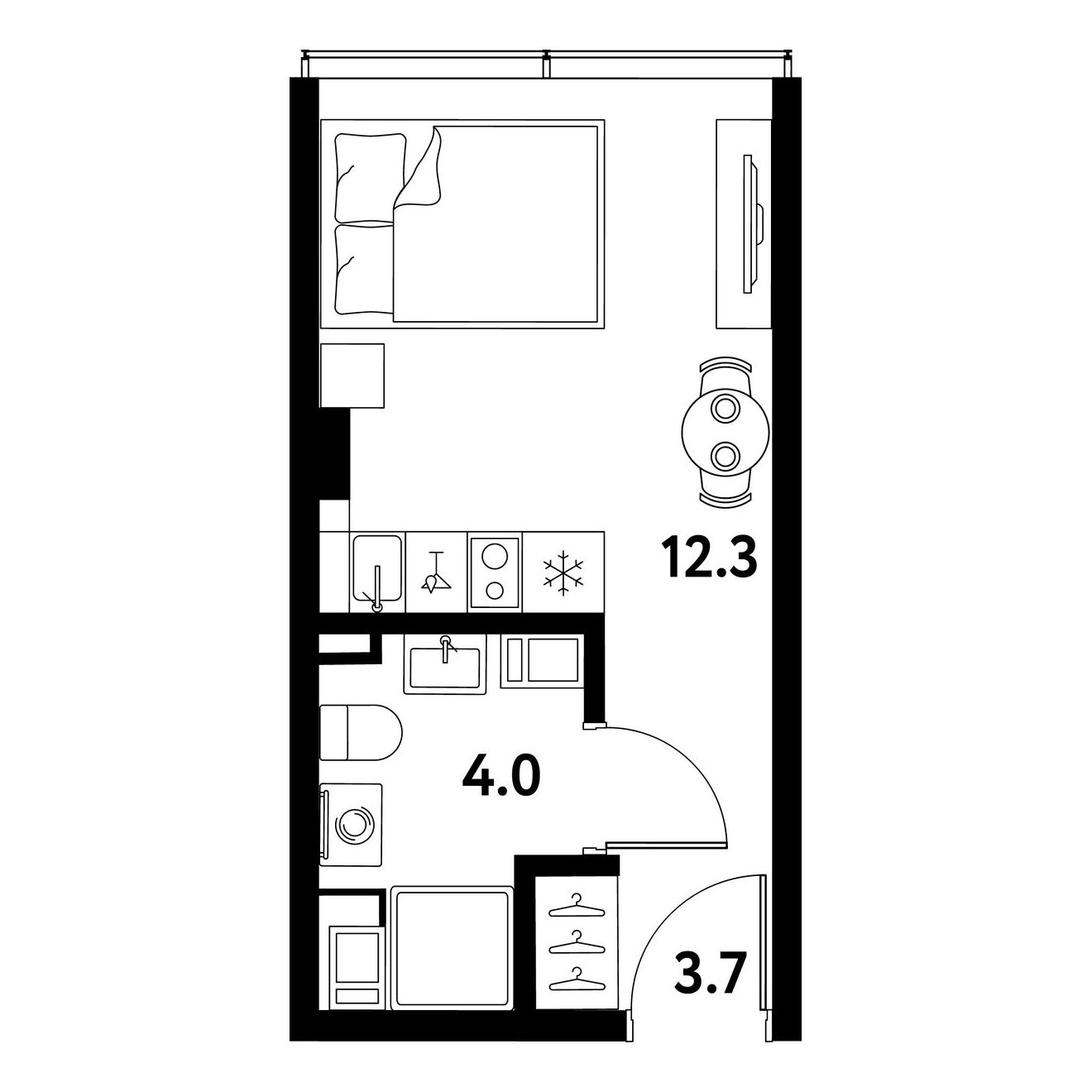 Планировка Студия