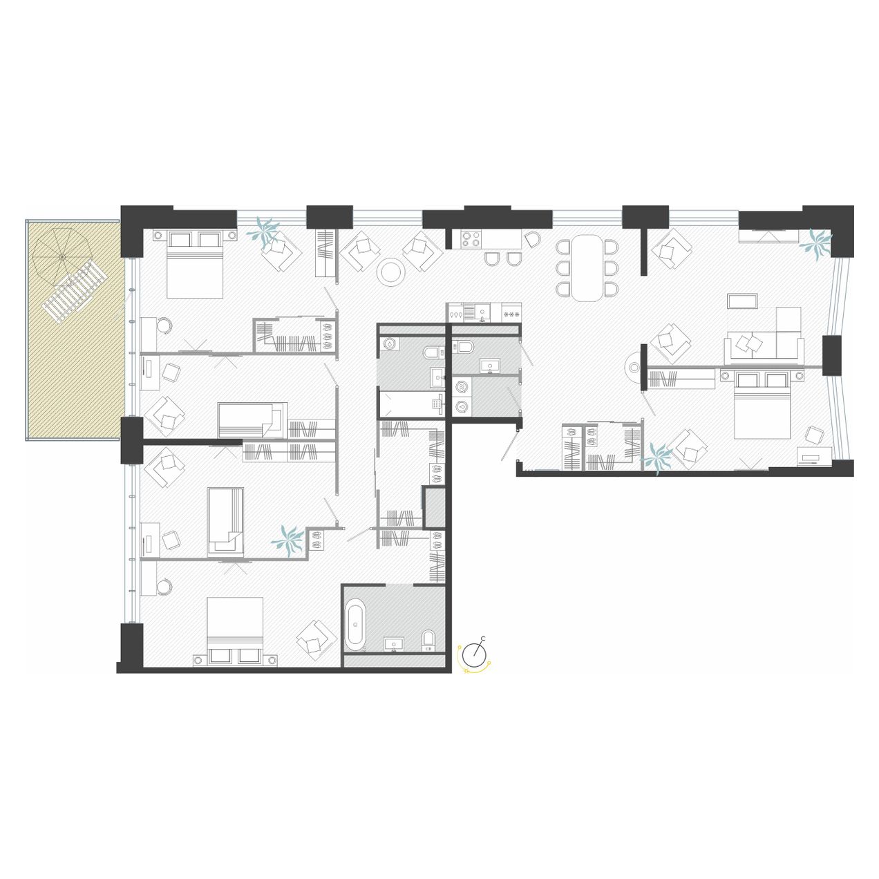 6-комнатная, 203.76 м², № 236 в R4 (Р4)