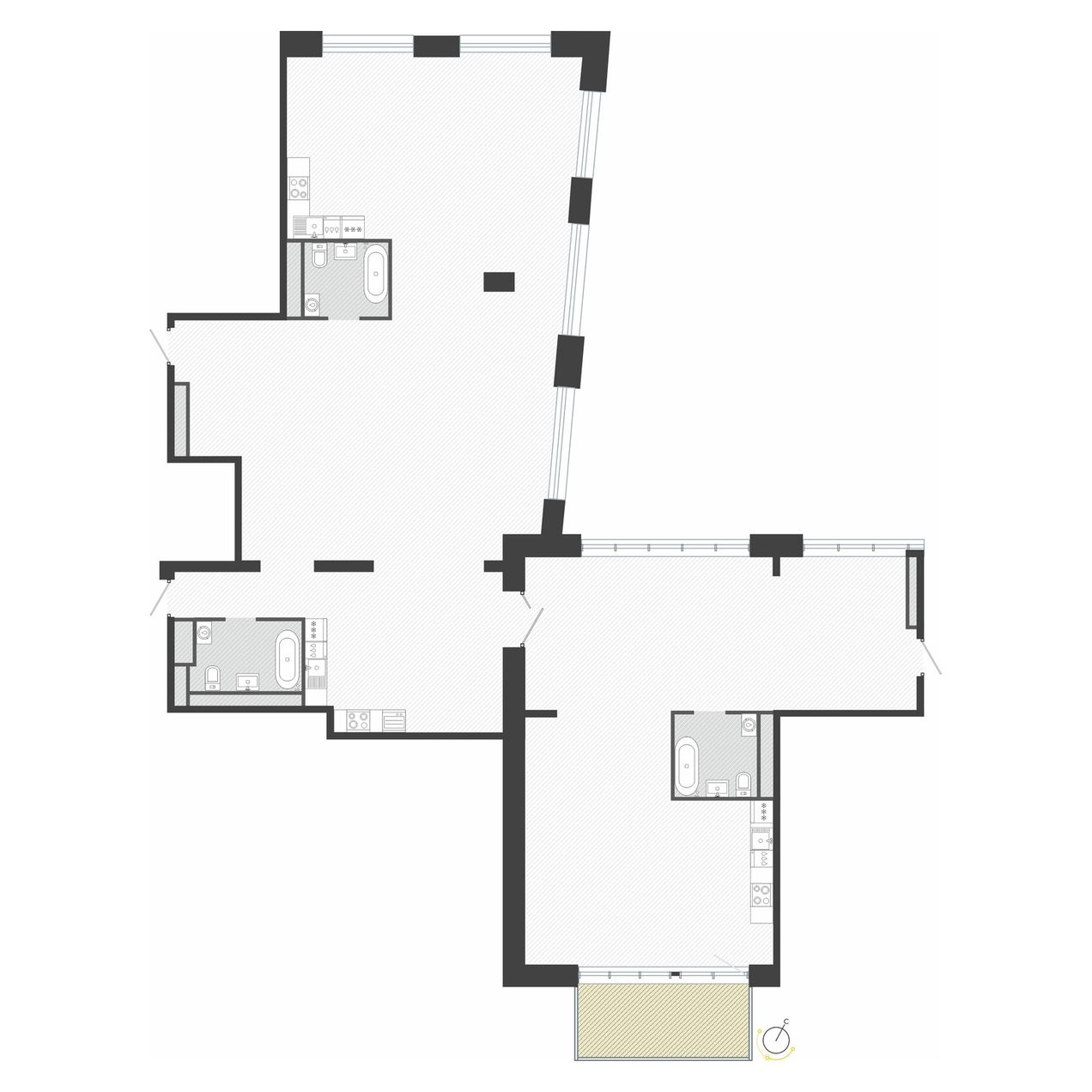 3-комнатная, 230.15 м², № 15 в R4 (Р4)
