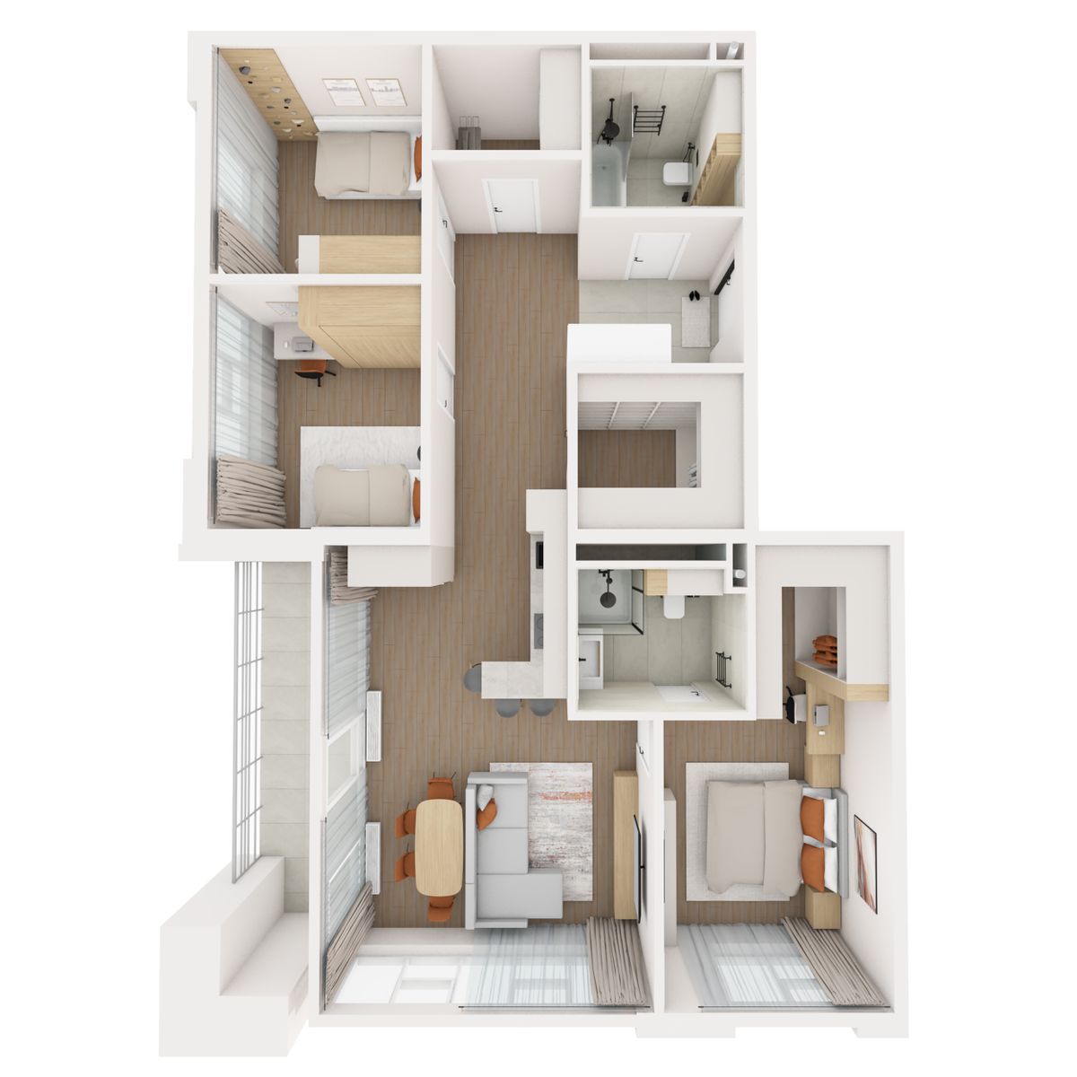 4-комнатная, 109.72 м², № 694 в R4 (Р4)