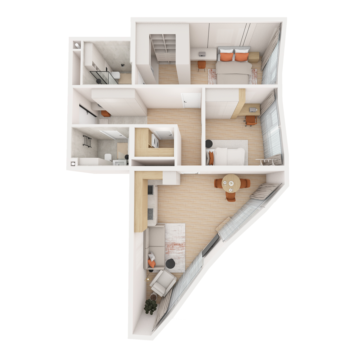 3-комнатная, 84.68 м², № 650 в R4 (Р4)