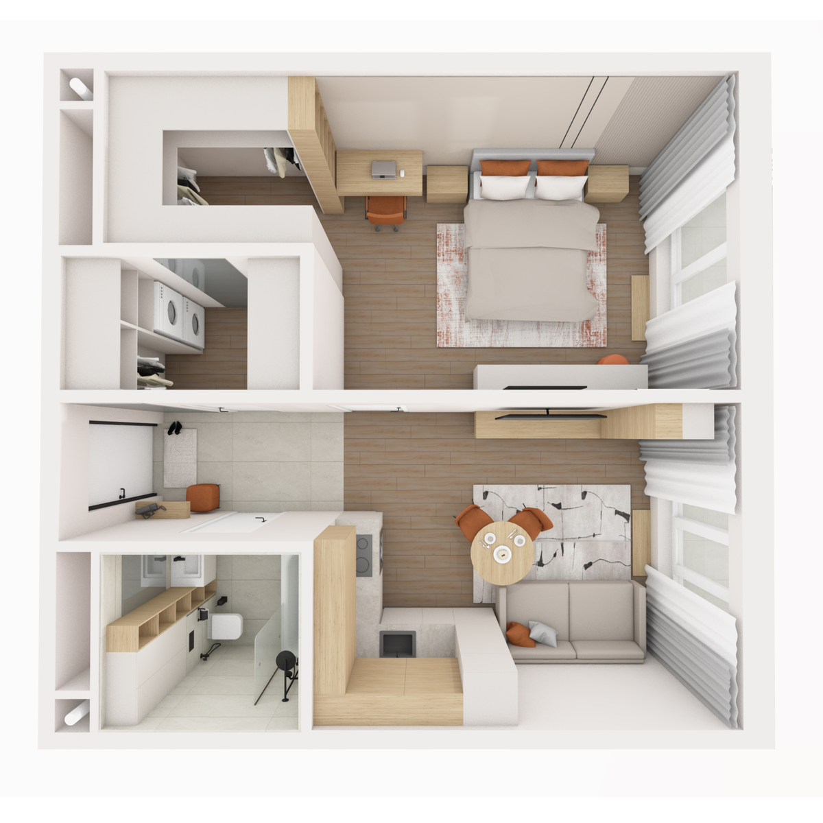 2-комнатная, 51.95 м², № 448 в R4 (Р4)