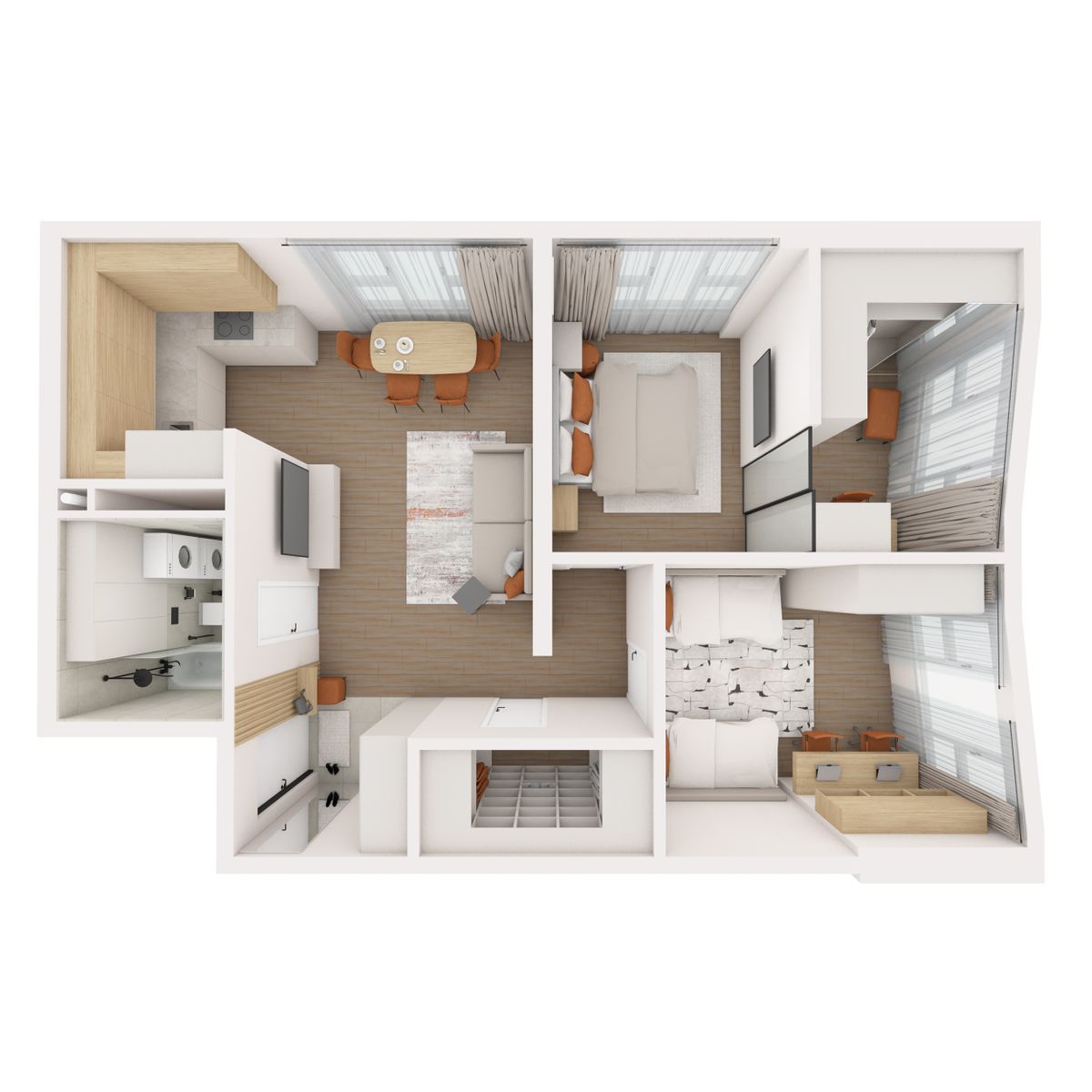 3-комнатная, 78.5 м², № 271 в R4 (Р4)