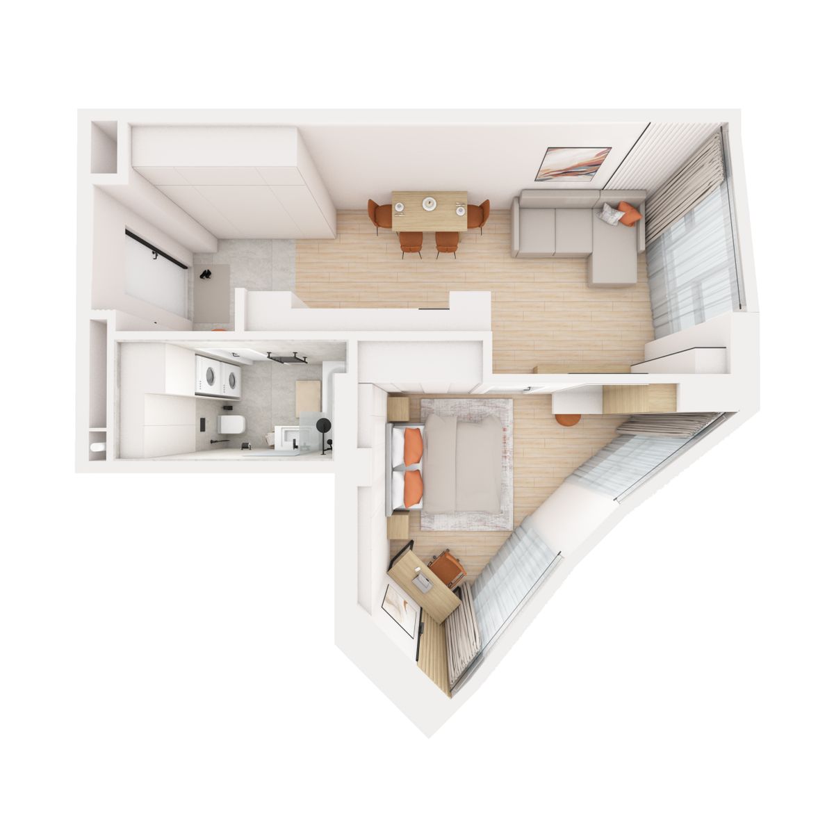 2-комнатная, 50.87 м², № 497 в R4 (Р4)