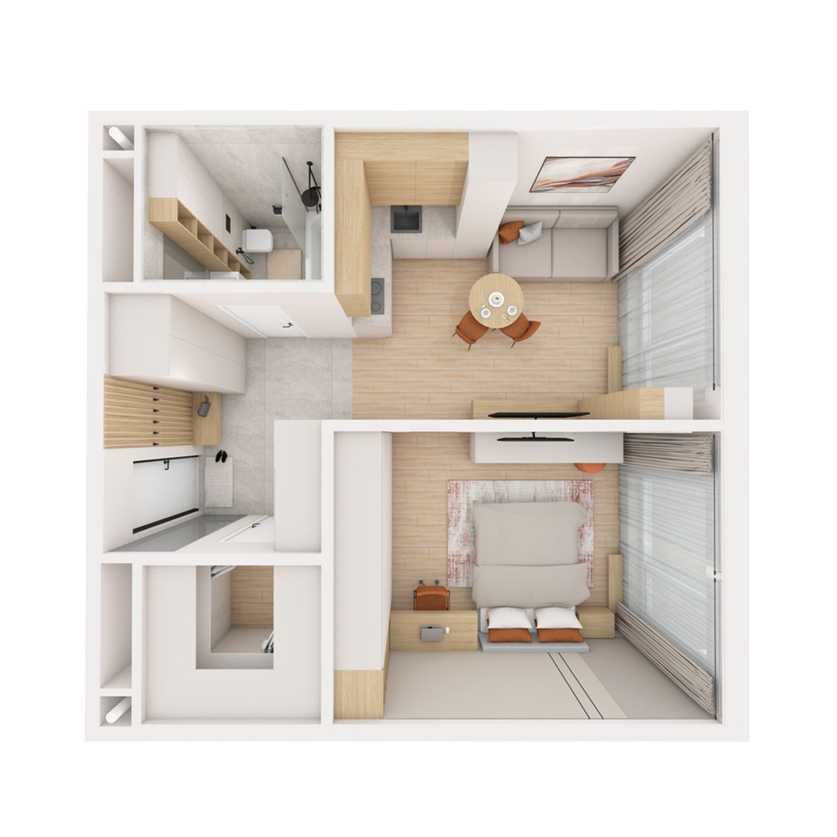 2-комнатная, 51.99 м², № 449 в R4 (Р4)