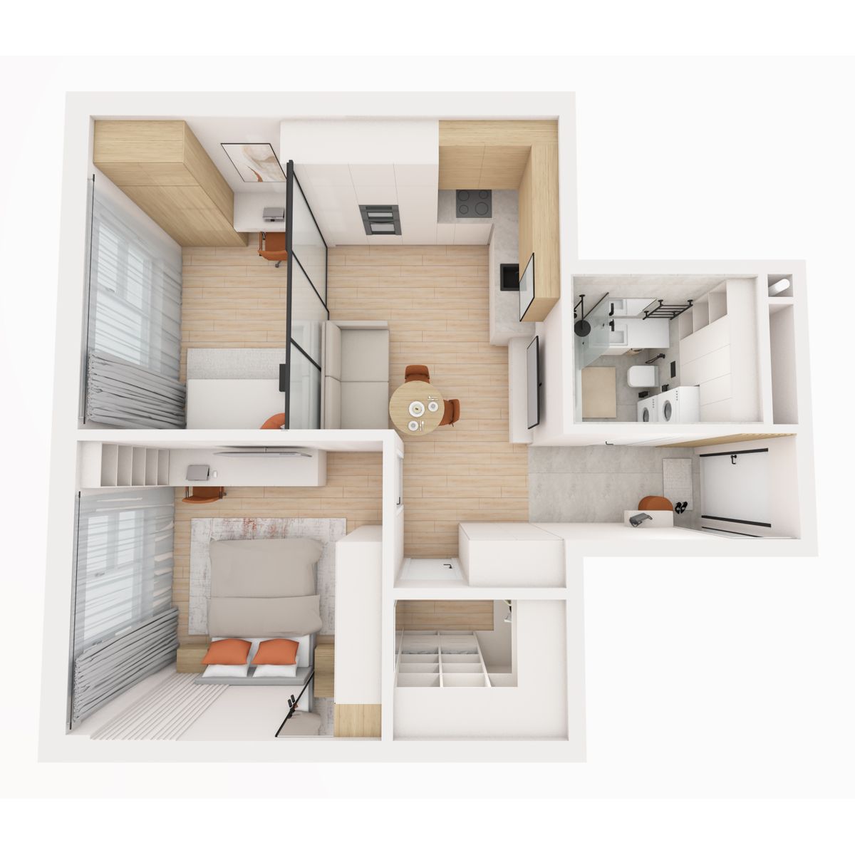 2-комнатная, 58.44 м², № 31 в R4 (Р4)