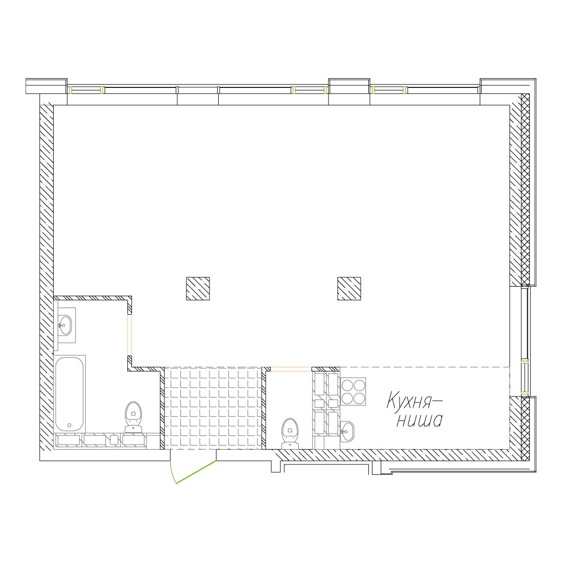 2-комнатная, 71.3 м², № 18 в Сады Маковского