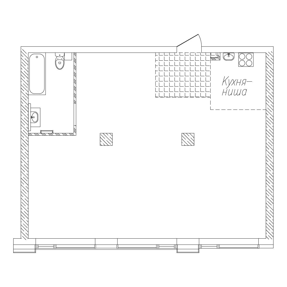 2-комнатная, 70.5 м², № 3 в Сады Маковского