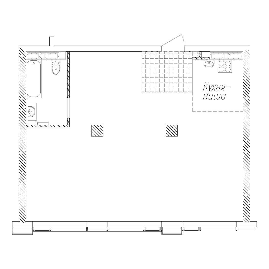 2-комнатная, 69.3 м², № 12 в Сады Маковского