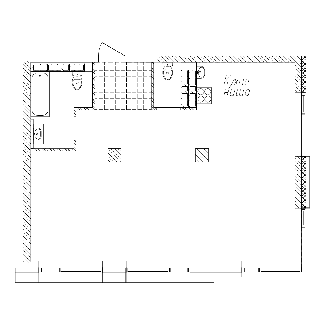 2-комнатная, 71 м², № 306 в Сады Маковского