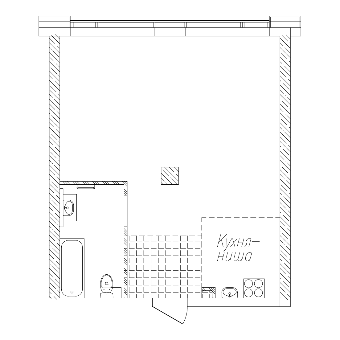 1-комнатная, 46.3 м², № 265 в Сады Маковского