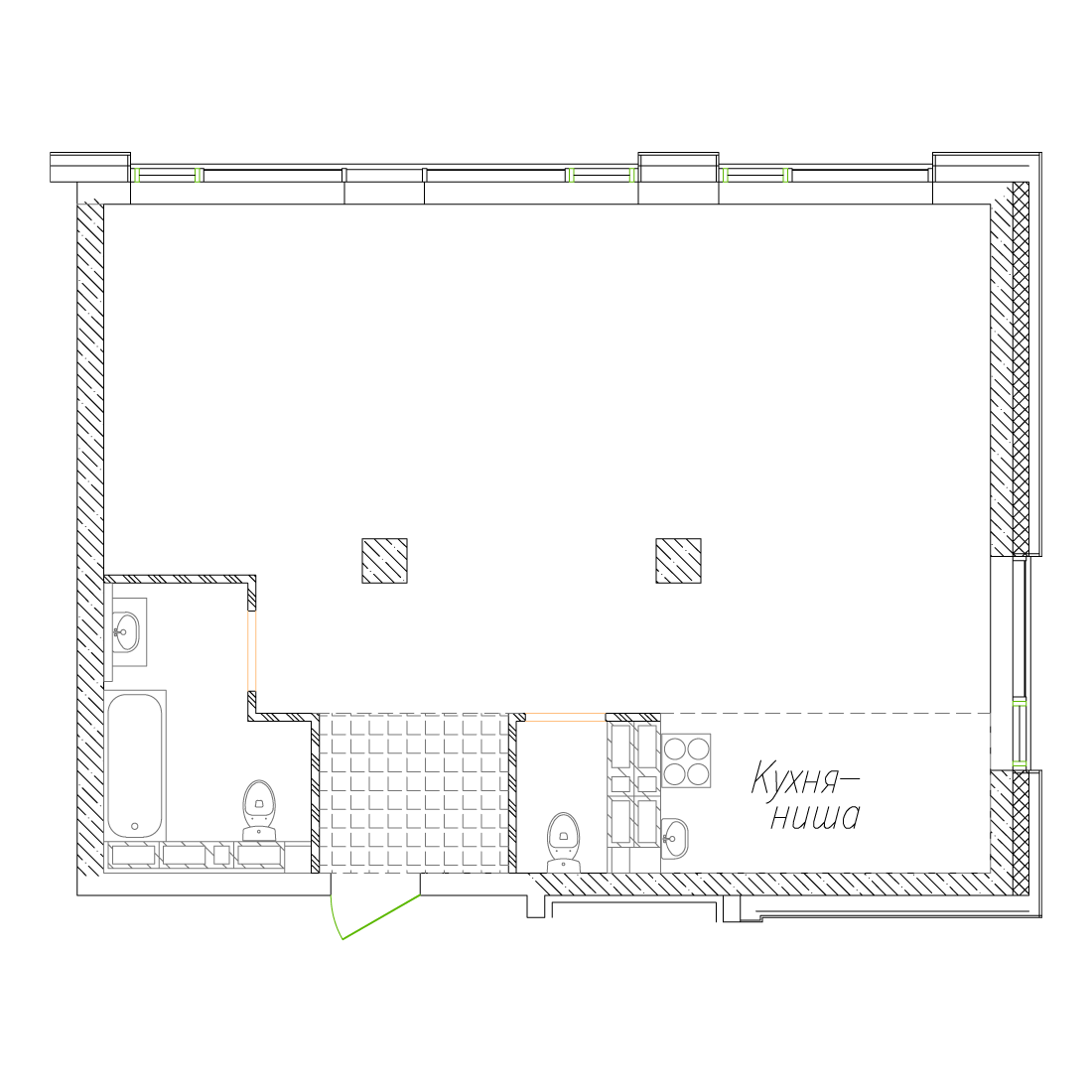 2-комнатная, 71.1 м², № 275 в Сады Маковского