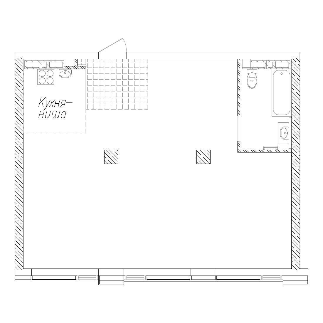 2-комнатная, 69.8 м², № 11 в Сады Маковского