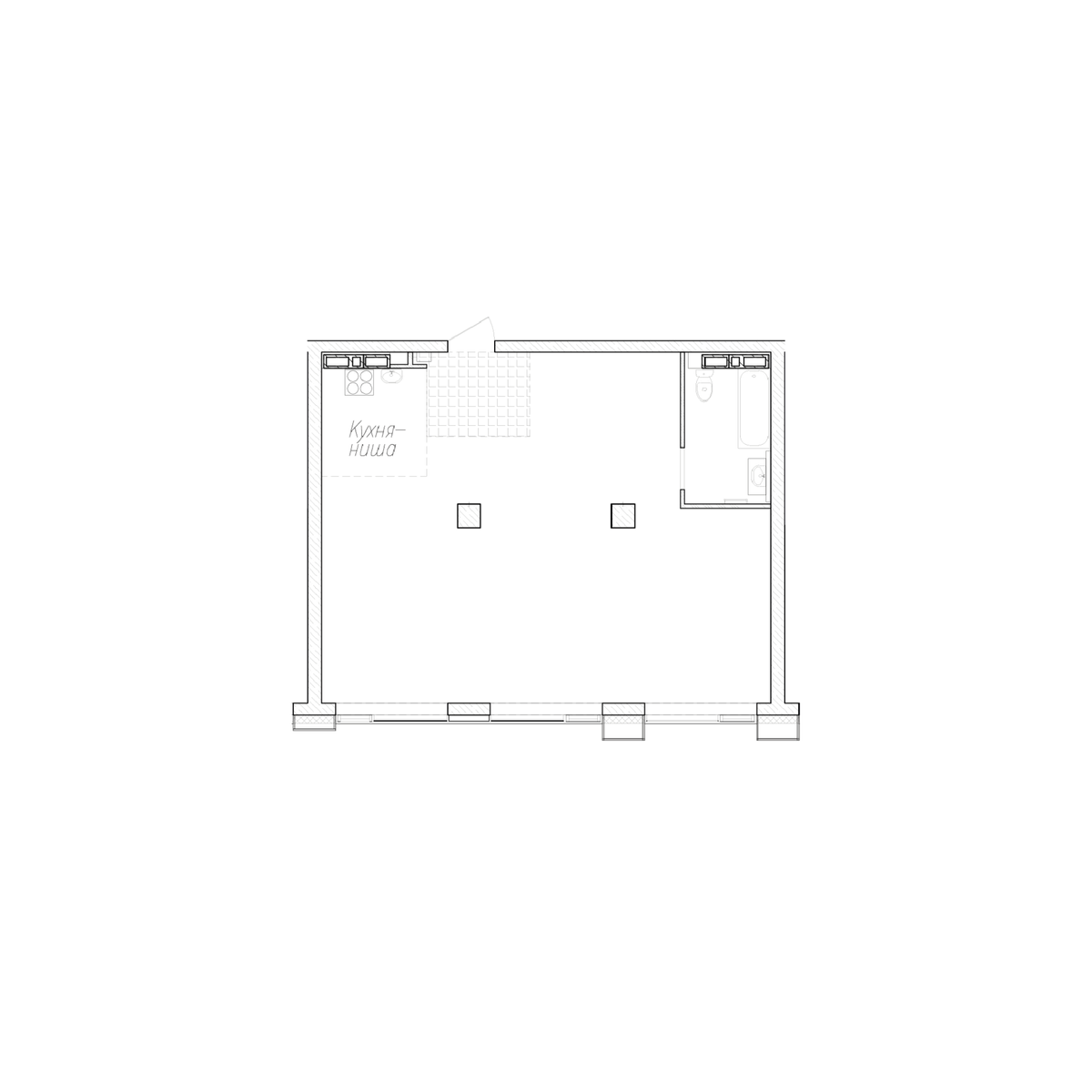 2-комнатная, 69.9 м², № 231 в Сады Маковского