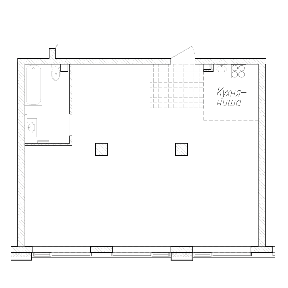 2-комнатная, 71 м², № 3 в Сады Маковского
