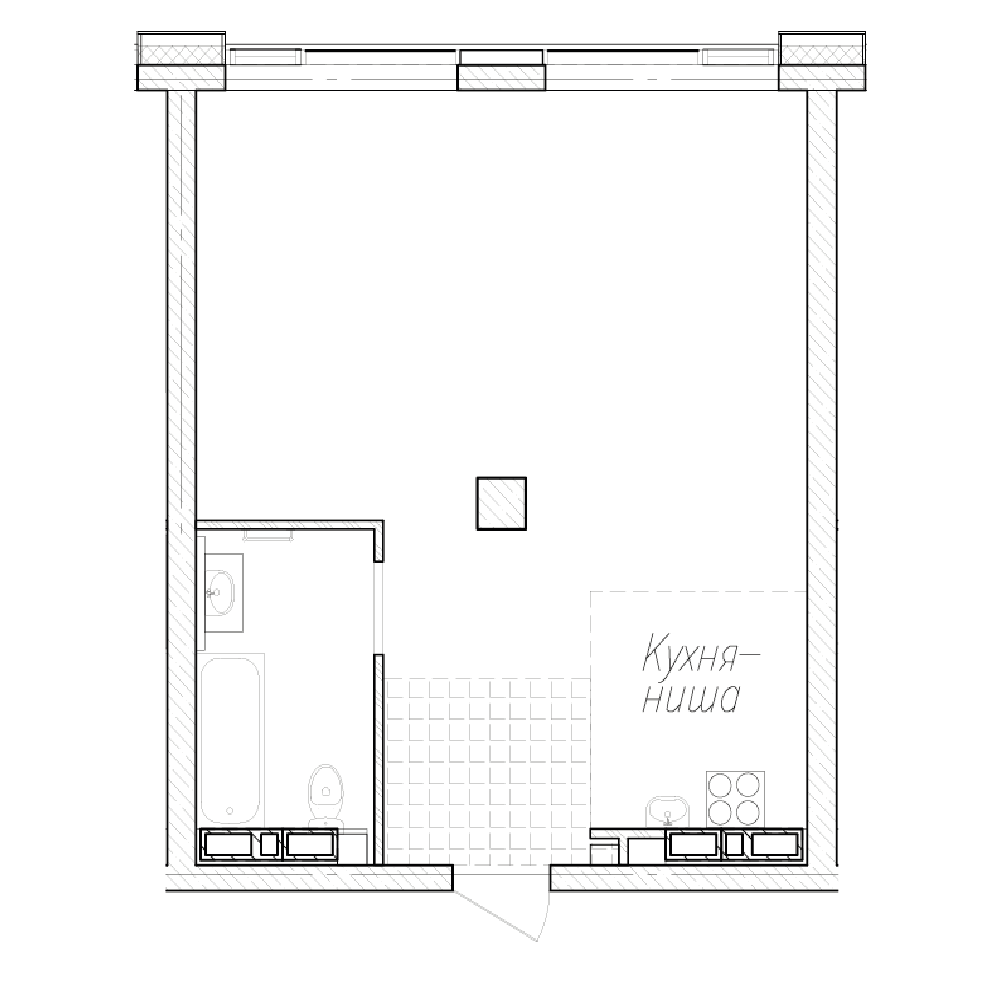1-комнатная, 45.4 м², № 27 в Сады Маковского