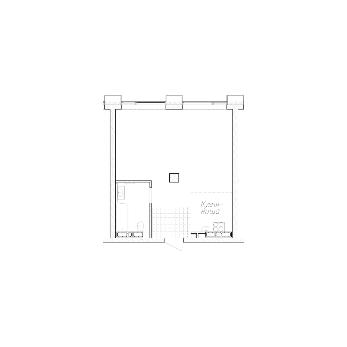 1-комнатная, 45.11 м², № 187 в Сады Маковского